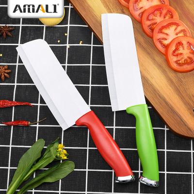 China Viable Ready To Ship -6 Inch Ceramic Kitchen Cleaver Knife With Sharp Blade Anti Slip Handle Kitchen Chopper Knife for sale