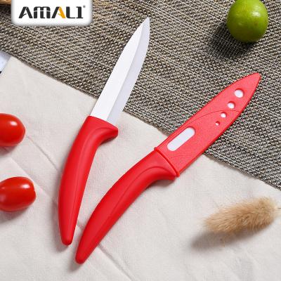 China Sustainable Ready to Ship - Amazon Hot Selling Ceramic Kitchen Paring Knife with Knife Blade Sheath Sharp Blade for sale