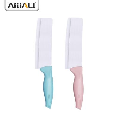 China 6 Inch Viable Ceramic Kitchen Cleaver Knife With Knife Sheath Sharp Blade Anti Slip Handle Kitchen Chopper Knife for sale