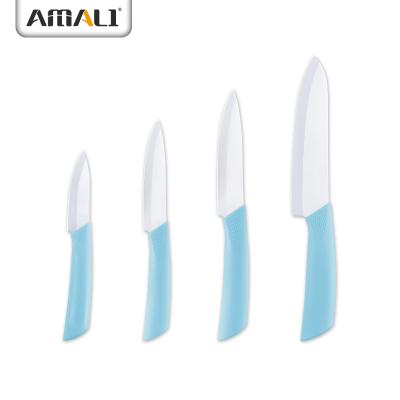 China Amazon Sles Viable Hot Ceramic Kitchen Knife Set Zirconia Ceramic Chef Knife Paring Knife With Plastic Sheath for sale