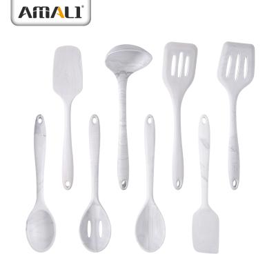 China Viable Marble Silicone Cooking Tools Kitchenware Silicone Kitchen Utensils Cooking Tools for sale