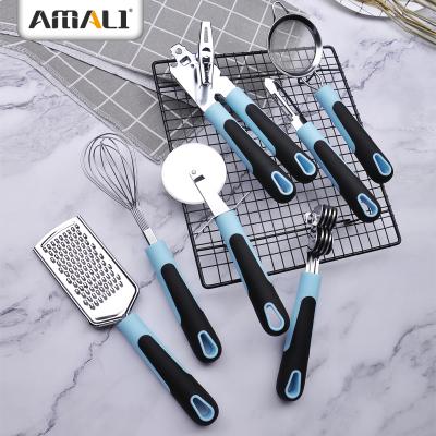 China Viable Kitchen Appliances Set Utensils Kitchen Instruments Tools Kitchen Accessories Can Opener Pizza Cutter Grater Egg Beater for sale