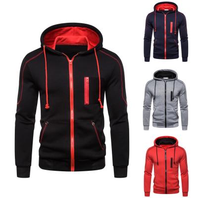 China Anti-wrinkle winter 2021 Plus-size casual mixed-color men's fashion hoodie men's hoodie and tracker for sale