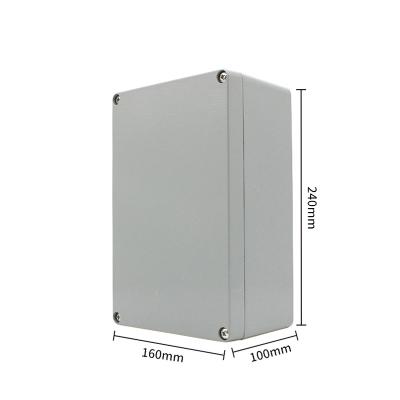 China Outdoor Electronic Waterproof Aluminum Enclosure 240*160*100 Material IP67 Wall Mounting Electrical Junction Box for sale