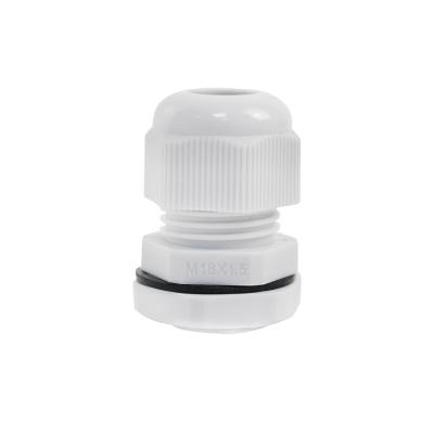 China IP68 high grade m18 waterproof nylon cable gland nylon fixed plastic manufacturers for sale