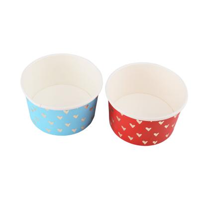 China Disposable Paper Cups Manufacturers Supply Environmental Friendly Disposable Printing Ice Cream Cake Boxes for sale