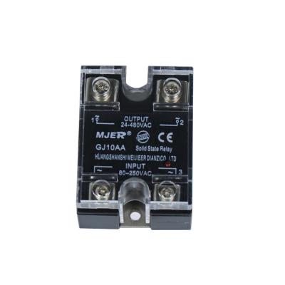 China PC Material Shell SSR10AA AC To 10A AC Solid State Relay GJ10AA for sale