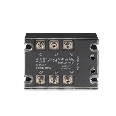 China PC Material Shell Three Phase SSR-40A AC To AC Solid State Relay GJH3 40LA for sale