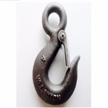 China Alloy Steel US Type 320A/C Eye Hook Crane Hook Crane Hook With Latch for sale