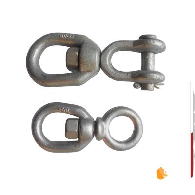 China Carbon Steel Anchor Swivel Shackle Double Eye Swivel for sale