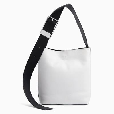 China Fashion Leather Tote Hand Bag Ladies Women Shoulder Pebble Shoulder Bag Vegan White Custom Leather Hobo Bag for sale