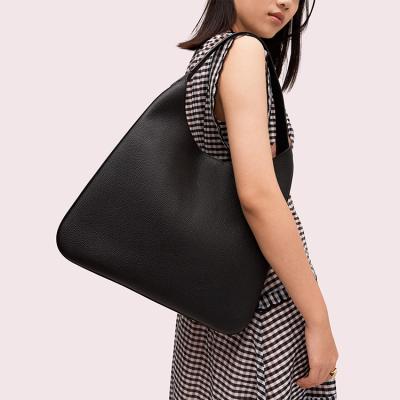 China Custom Classic Black Vegan Women's Bag Pebble Leather Women's Hobo Bag Ladies Shoulder Bag Leather Purse for sale