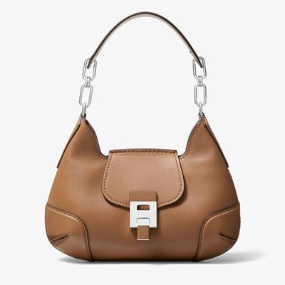 China Custom Classic Vegan Leather Shoulder Bag Tan Leather Ladies Small Hobo Tote Hand Shoulder Bag Handbag For Women for sale