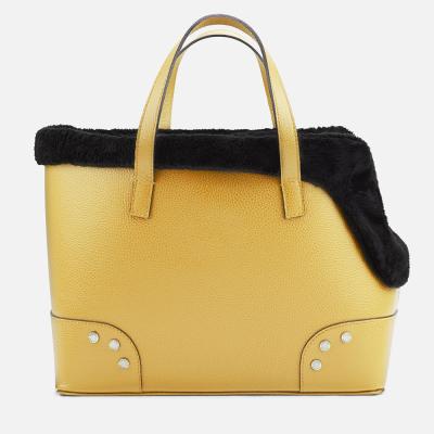 China Yellow Vegan Women's Stylish Leather Dog Cat Carrier Tote Hand Bag Custom Made Breathable For Small Animal for sale