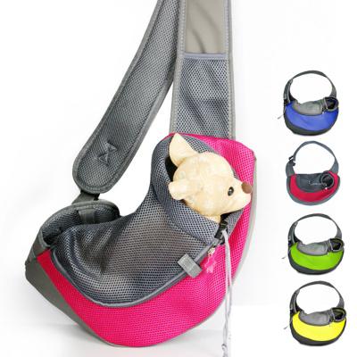 China Sling Carrier for Small Pet Purse with One-Shoulder Strap Adjustable Padded Portable Pet Travel Cat or Dog Safe Bag 211105-4 for sale