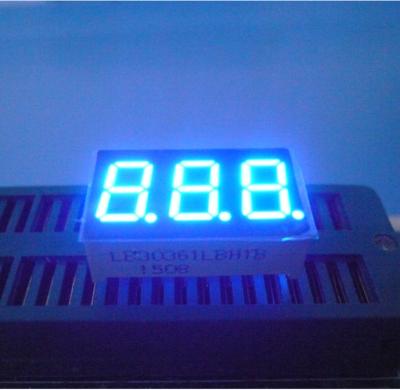 China 0,36 bewegen Sie numerische LED-Anzeige, Blau 3 dight 7 Segment geführte Anzeige 80mcd - 100mcd Schritt für Schritt fort zu verkaufen