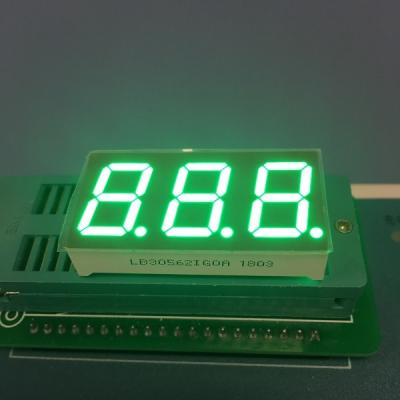 China Pantalla LED de segmento pura del dígito siete del verde 3 0,56