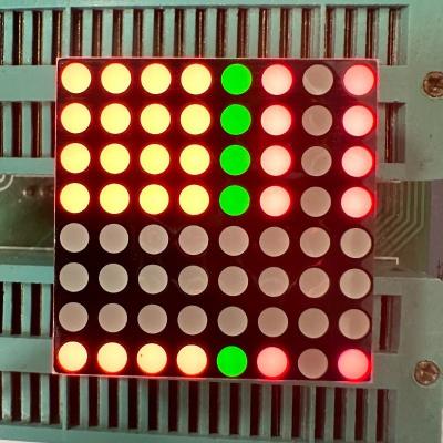 China Eficiência do estabilizador Bicolor Vermelho/Verde 3mm 8*8DOT Matrix LED Display para sinais em movimento à venda