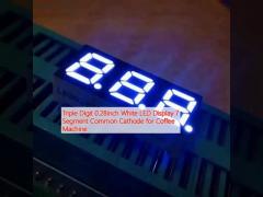 Triple Digit 0.28inch White LED Display 7 Segment Common Cathode for Coffee Machine