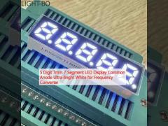 5 Digit 7mm 7 Segment LED Display Common Anode Ultra Bright White for Frequency Converter