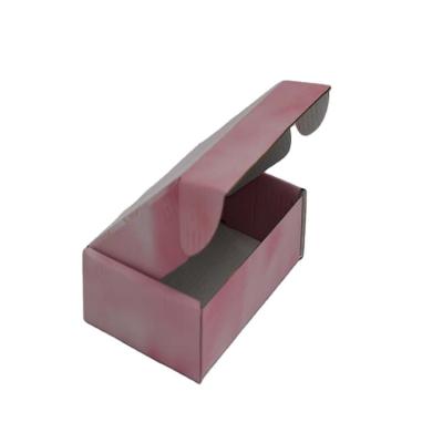 China Recyclable Pink Folding Jewelry Corrugated Packaging Paper Box For Jewelry Packaging for sale