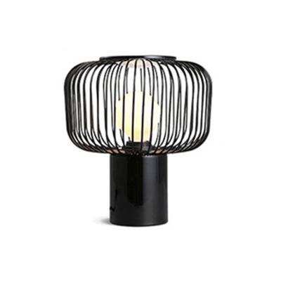 China Postmodern Simig Lighting Nordic Creative Personality Cage Art Postmodern Minimalist Table Lamp For Bedroom Bedside Study for sale