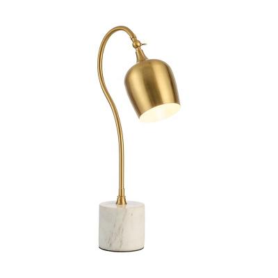 China Creative Modern Tripod Marble Base Simig Lighting Simig Color Lampshade Table Gold Brass Lamps For Indoor Lighting for sale