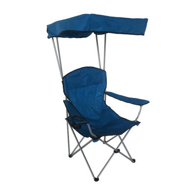 China Outdoor Custom Lightweight Easy Care Collapsible Folding Camping Chair With Shade Canopy for sale