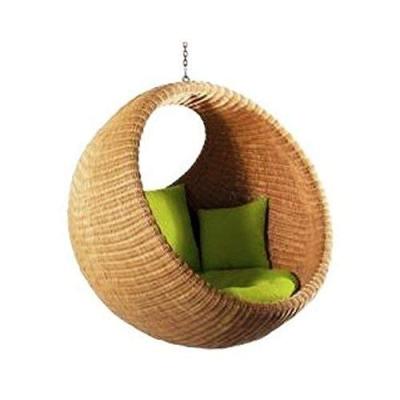 China Super Comfortable Cheap Indoor Outdoor Rattan Wicker Price Swing Hanging Chair With Metal Stand for sale