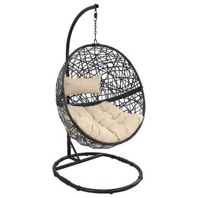 China Super Comfortable Hot Sale Outdoor Rattan Egg Chair Leisure Wicker Patio Hanging Hanging Chair for sale