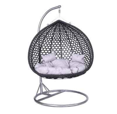 China Super Cozy Comfortable Outdoor Furniture Rattan Wicker Garden Swing Metal Hanging Chair for sale