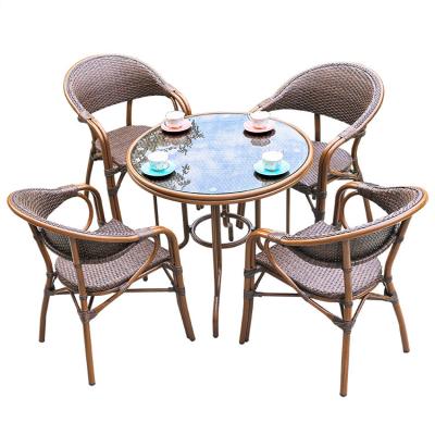 China Factory supply high quality modern outdoor patio furniture table and chairs one set for sale