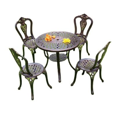 China Water Proof Factory Supply High Quality Luxury Garden Cast Aluminum Outdoor Dining Chair Furniture for sale