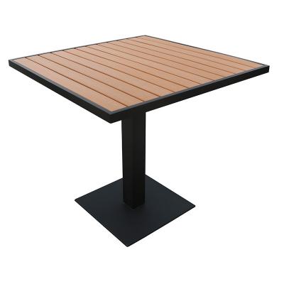 China Modern Cost Effective Wooden Tall Restaurant Garden Furniture Plastic Composite Outdoor Set for sale