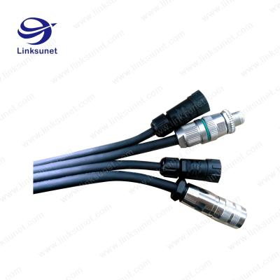 China Conector M12 cinzento e multi composto - processamento feito sob encomenda das cablagens do cabo liso da fibra à venda