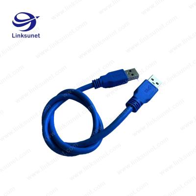 Κίνα Μπλε USB 2,0 - μια καλωδίωση προσαρμοσμένο λουρί UL94 εγχυτήρων συγκόλλησης βουλωμάτων - καρφίτσα 4 V0 προς πώληση