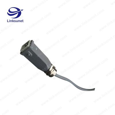 Chine harnais industriel de fil de connecteurs gris femelles résistants modulaires de l'alliage de cuivre 2pin de 40A Harting à vendre