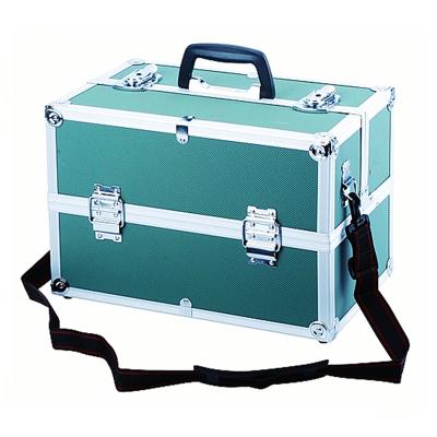 China Hot sale cheap portable aluminum tool box case with compartments for 1329-2 multifunctional for sale