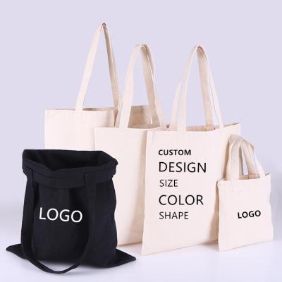 China High Quality Shopping Reusable Cotton Tote Canvas Bag With Custom Logo Printed for sale