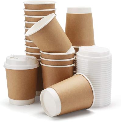 China Disposable All Size Eco Friendly Double Wall Kraft Paper Coffee Cup for sale