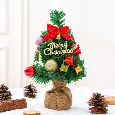 China Mini Christmas Season 35cm Wooden Christmas Tree Base Decoration Christmas Tree Desk Ornaments for sale