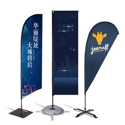 China Wholesale Custom National Flag Outdoor Advertising Flag Banners Promotion Beach Feather Flying Flag for sale