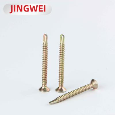 China Universal Cheap Price Double Single Threaded Drywall Screws Carbon Steel Drywall Golden Screws for sale