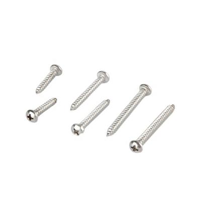 China Universal Porcelain Wire Fastener Good Price SS Tapping Screws Phillips Drive Round Head Cross Recessed Screws for sale