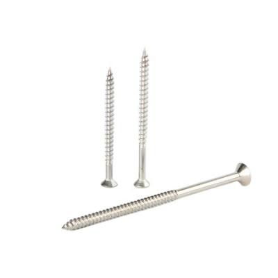 China Universal Stainless Steel Outside Silver Plated Self Tapping Screws Flat Head Wood Screws for sale