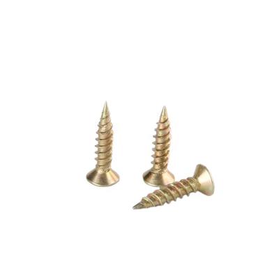 China Universal Yellow / White Zinc Countersunk Head DIN7505 Harden Galvanized Furniture Chipboard Screw for sale