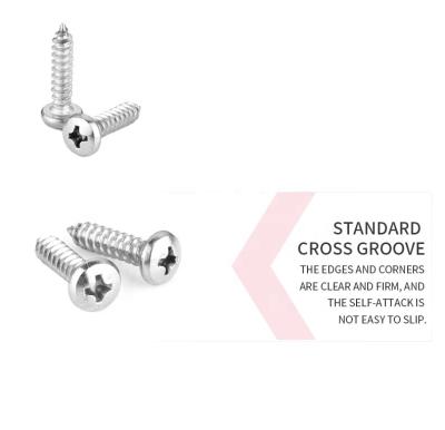 China Pan Wholesale Covering m3 m3.5 m4.2 m4.8 SS Stainless Steel Self Tapping Wood Pan Head Screw Phillips Self Tapping Screw for sale