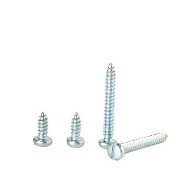 China Factory Supply Silver Universal Screws Galvanized Series Slotted And Self Tapping Screw Pan Head Tapping Screws for sale