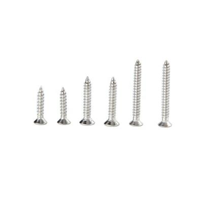 China CSK Universal High Quality Countersunk Series Stainless Steel Head Tapping Screws for Aluminum Door and Flat Head Tapping Screws for sale