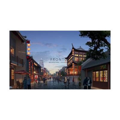 China Exterior Landscape Rendering Interior House Photorealistic Customized Design Of A Residential Building Dd37 for sale